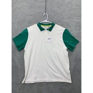 NWT BCI FIELDER BONOBOS Large (L) Contrast Green White Short Sleeve Polo Shirt